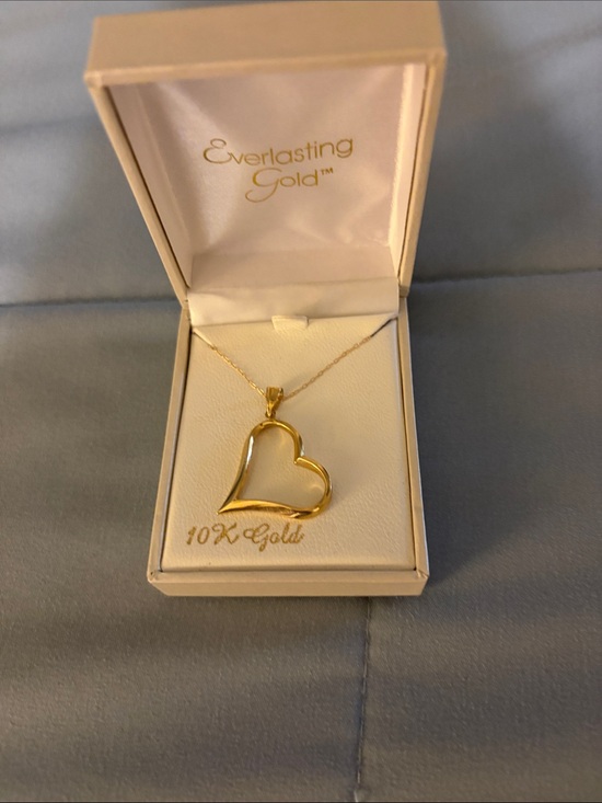 Jewelry - Everlasting Gold 10K Gold Open Heart Pendant Necklace - Gold